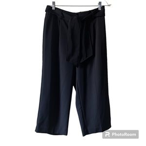 Alfani Dress Pants Wide Leg Culotte Tommy Control Black Size 4P